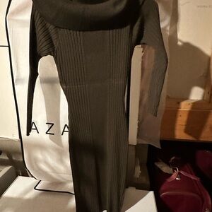 Charlotte Russe Olive Long Sleeve Dress